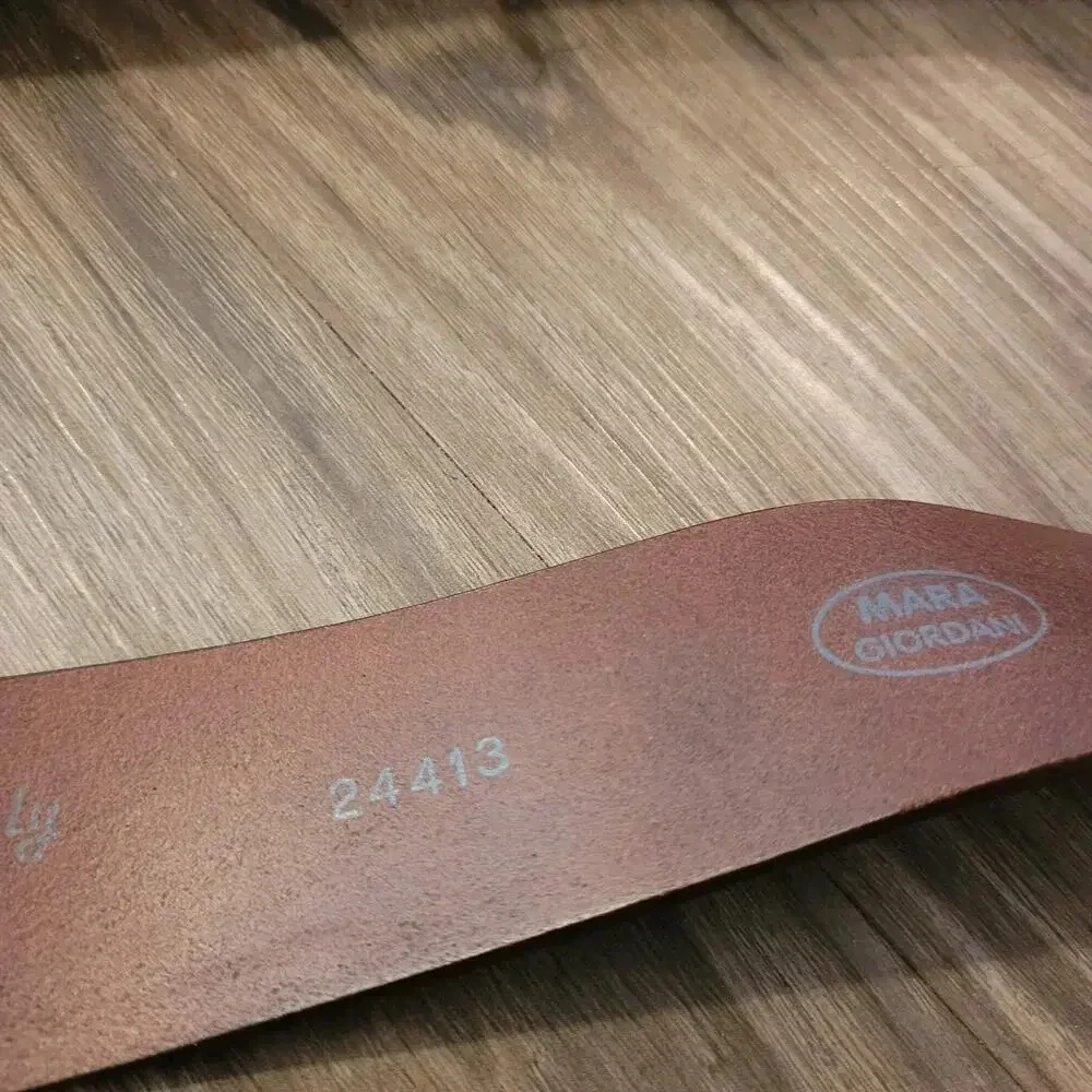 Mara Giordani Men's Leather Belt Size 40 Brown Handmade in Italy